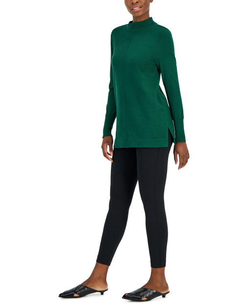 Alfani Green Mock Neck Sweater - Plus Size Women's Tops