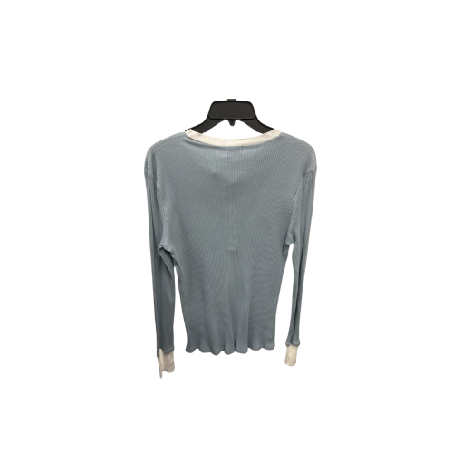 MONN Blue Ribbed Knit Top - Size 0 - Women's Pullover Shirt - Image 2