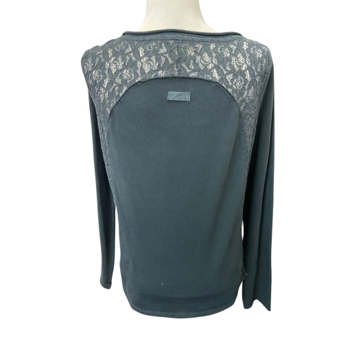 Kensie Women's Teal Lace Sleeve Top - Size S - Long Sleeve Shirt - Image 2