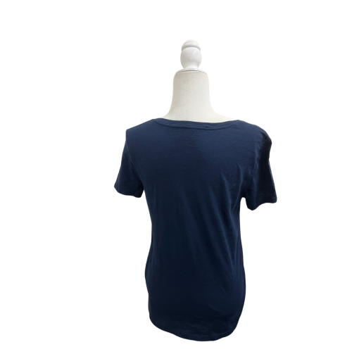 Tommy Hilfiger Women's Navy Anchor V-Neck T-Shirt - Size S/P - Image 2
