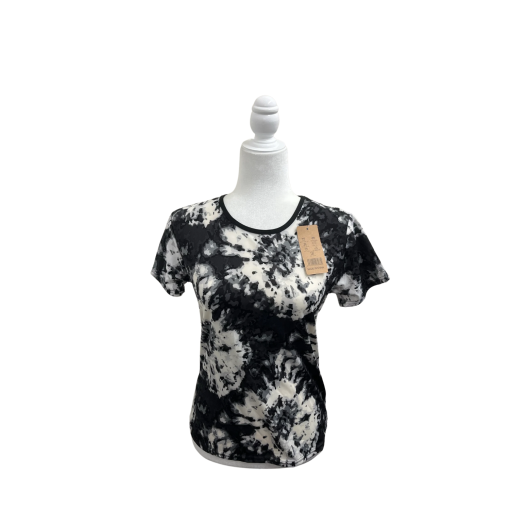 KG Fashion Women's Black Tie Dye T-Shirt L/XL - Tops & Tees