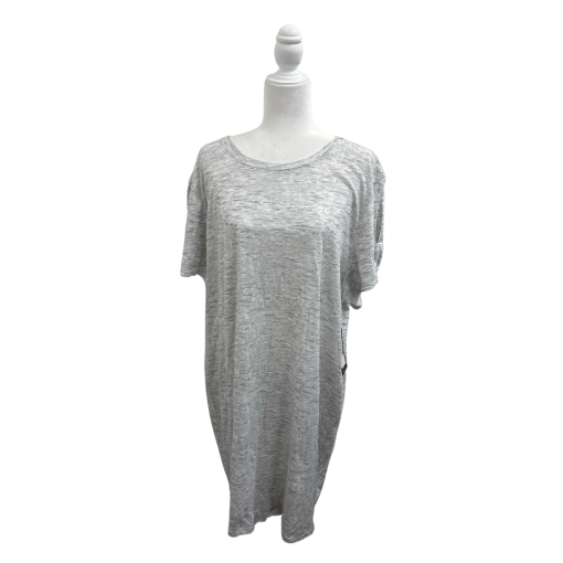 MNY Women's Gray T-Shirt Dress 3X Plus Size Casual Wear