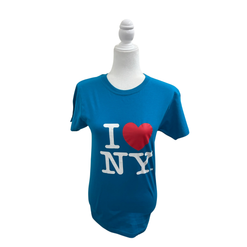 I Love NY T-Shirt Teal Small Graphic Tee Apparel