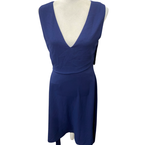Maggy London Navy Blue Dress Small V-Neck Cocktail Dress
