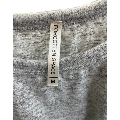 Forgotten Grace Women's Gray Knit Top Size M - Long Sleeve Shirt - Image 3