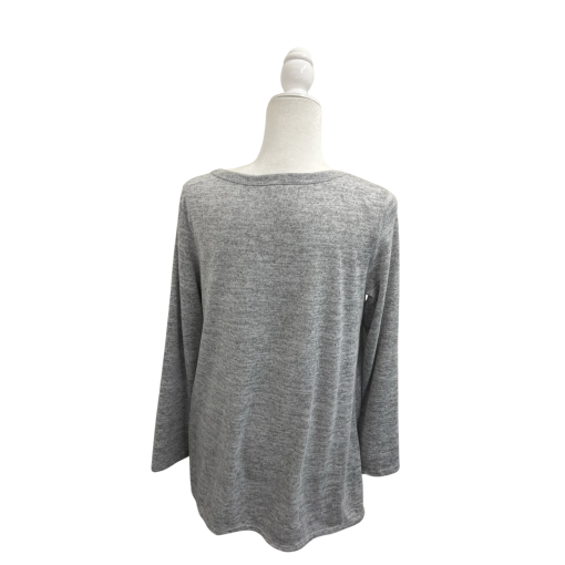 Forgotten Grace Women's Gray Knit Top Size M - Long Sleeve Shirt - Image 2