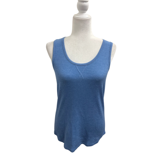 Tommy Hilfiger Blue Waffle Knit Tank Top - Small - Women's Shirts