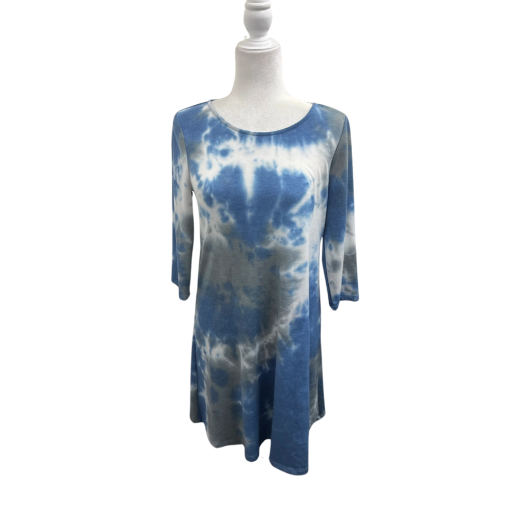 MSK Women's Blue Tie Dye Dress - Small - Casual Dresses