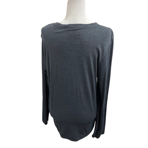 Club Room Men's Charcoal Gray Crew Neck Long Sleeve Shirt - Medium - Image 2