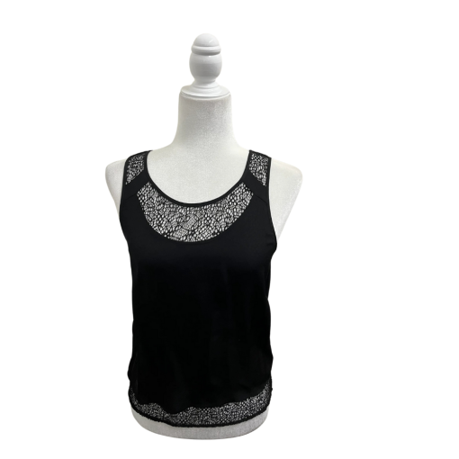 Chelsea And Walker Black Lace Trim Tank Top - Size 0 - Women's Tops
