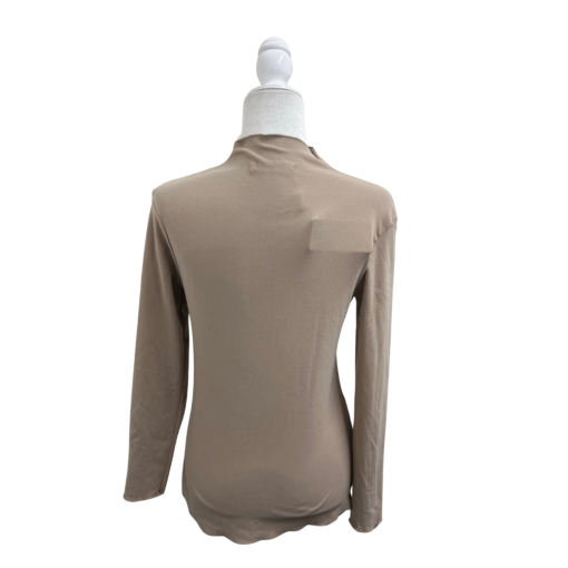 YUNA Women's Long Sleeve Top Beige L/XL - Turtleneck Shirt - Image 2