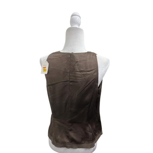 WORTH NEW YORK Brown Silk Tank Top Women's Size 8 Blouse - Image 2