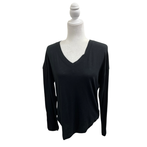 Black V-Neck Sweater - Size Medium - Women's Top - Black
