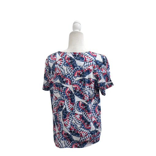 Alfred Dunner Women's Butterfly Print Top - White, Small, T-Shirt - Image 2