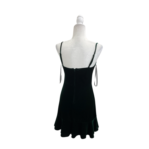 B.Darlin Green Velvet Mini Dress - Women's Small - Party Dress - Image 2