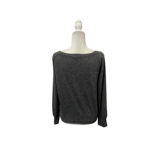 Zac&Rachel Women's Gray Sweater Small Boat Neck Knit Top