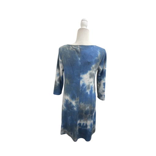 MSK Women's Blue Tie Dye Dress - Size L - Casual Dresses