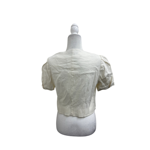 ANTONIA MELANI Ivory Bolero Jacket Size 8 Women's Top