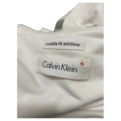 Calvin Klein White Ruched Tank Top - Women's Small Sleeveless Shirt - Image 2