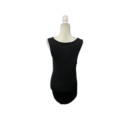 24 Seven Women's Black V-Neck Tank Top - Size Small - Casual Wear