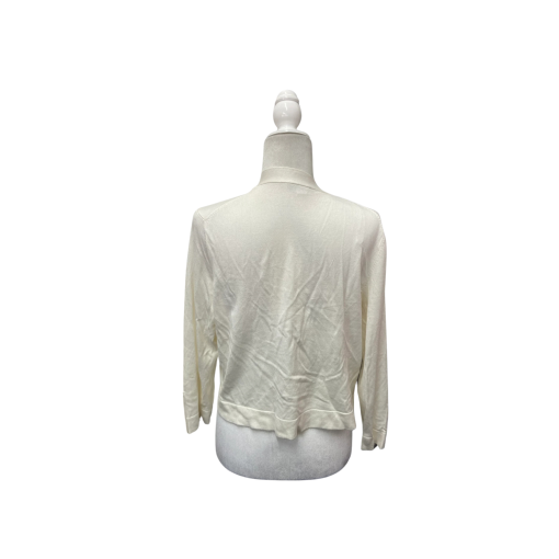 Tommy Hilfiger Women's Ivory Cardigan Sweater - XL - Button Detail
