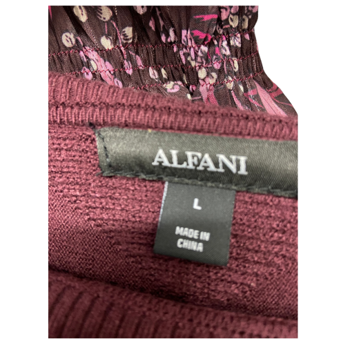 Alfani Women's Burgundy Poncho Sweater - Large - Turtleneck Top - Image 2
