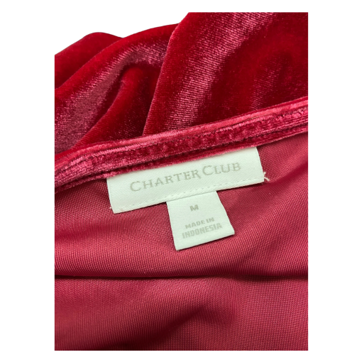 Charter Club Red Velvet Top - Women's Size M - Blouse - Image 2