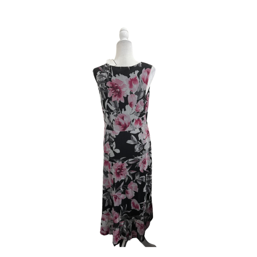 Connected Floral Wrap Dress Black Pink Size 14 Women's Dress