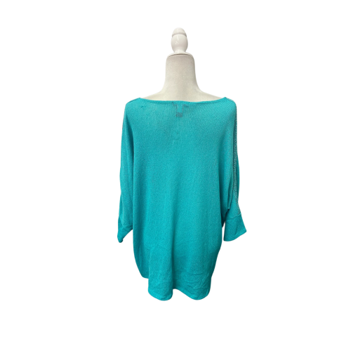 Alfani Women's Teal Knit Top XL - Scoop Neck Blouse