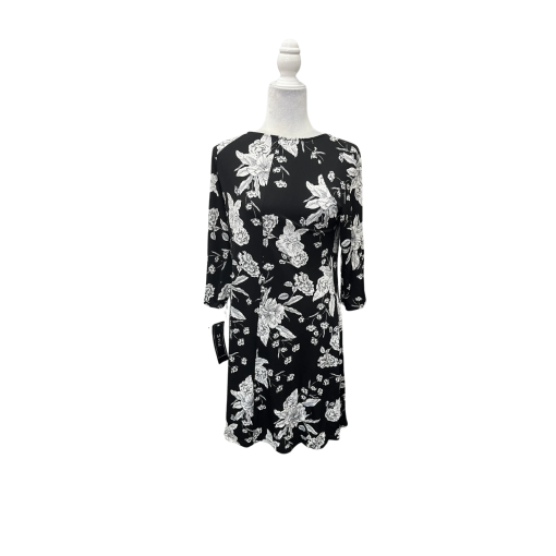 MSK Black Floral Print Dress - Women's Size S - Cocktail Dress