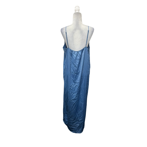 NICOLE WILLIAMS English Blue Satin Maxi Dress - Women's Clothing