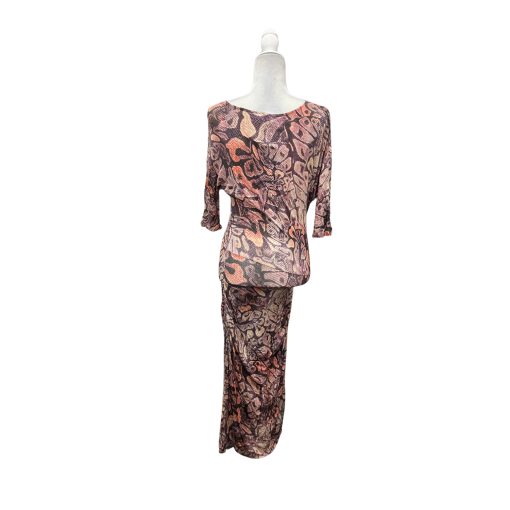 ATELIER S Snake Print Maxi Dress Women's Outfit - Purple/Pink